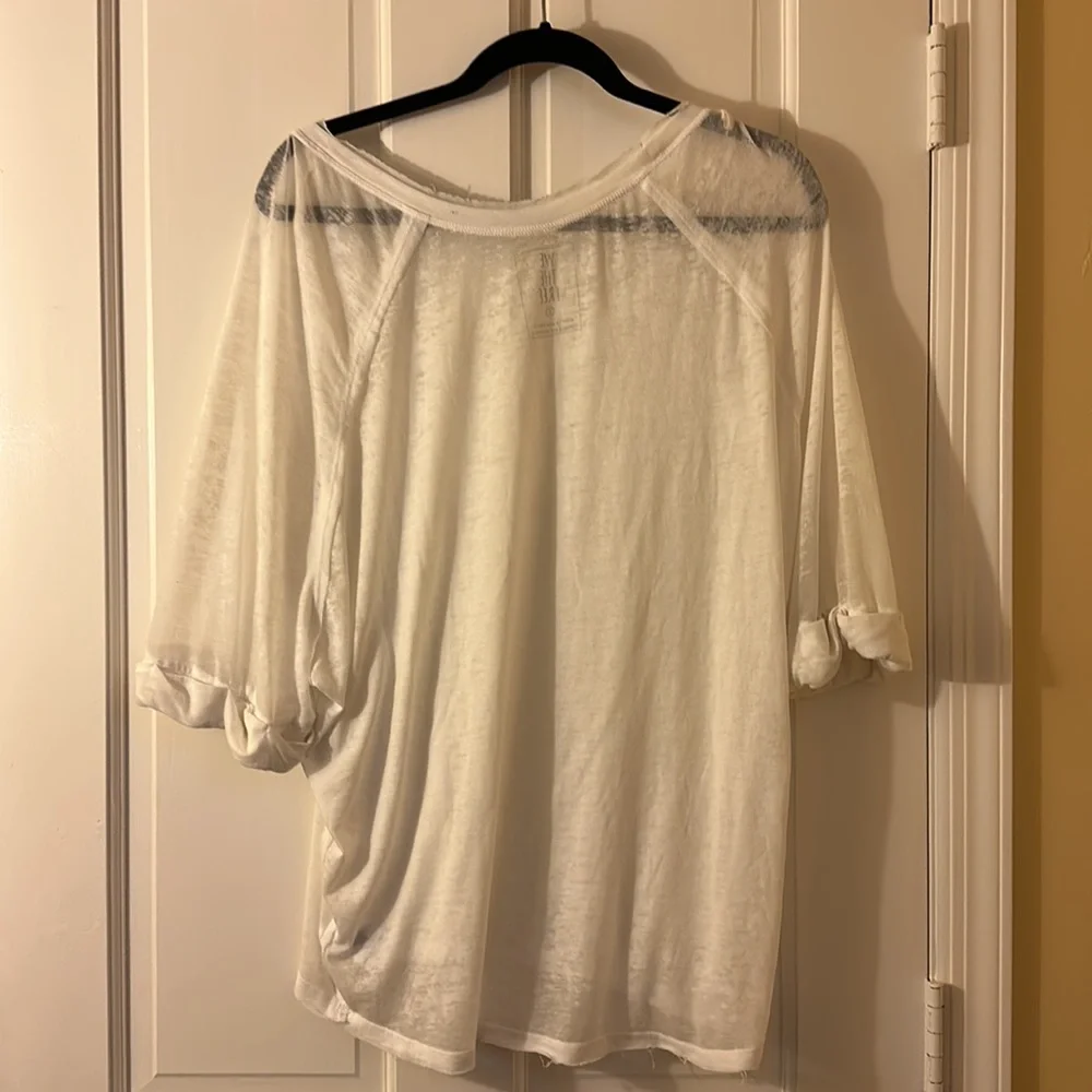 Free People We The Free Oversized White T-Shirt - Picture 6 of 6